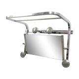 Art deco - coat rack and hat with oxidized mirror