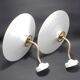 Pair of opaline wall lamps