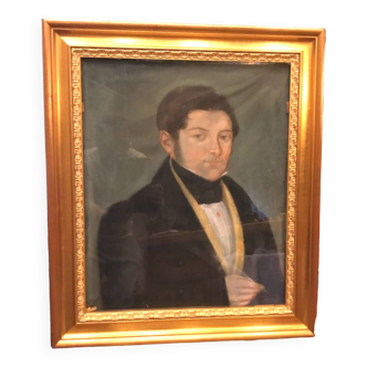 19th century French school.portrait of notable.pastel