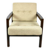 Fauteuil Boucle vintage beige, années 1970