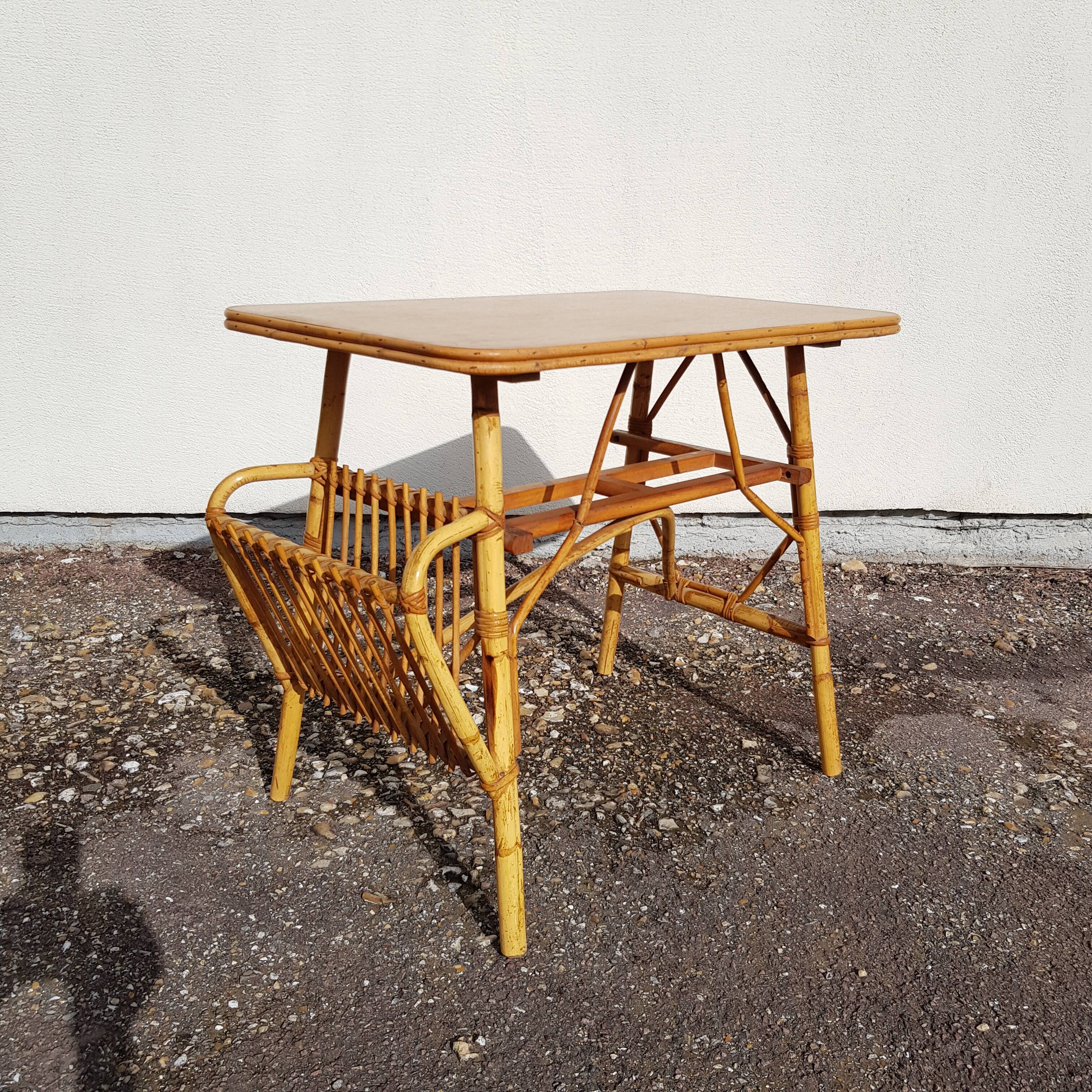 Children's rattan desk