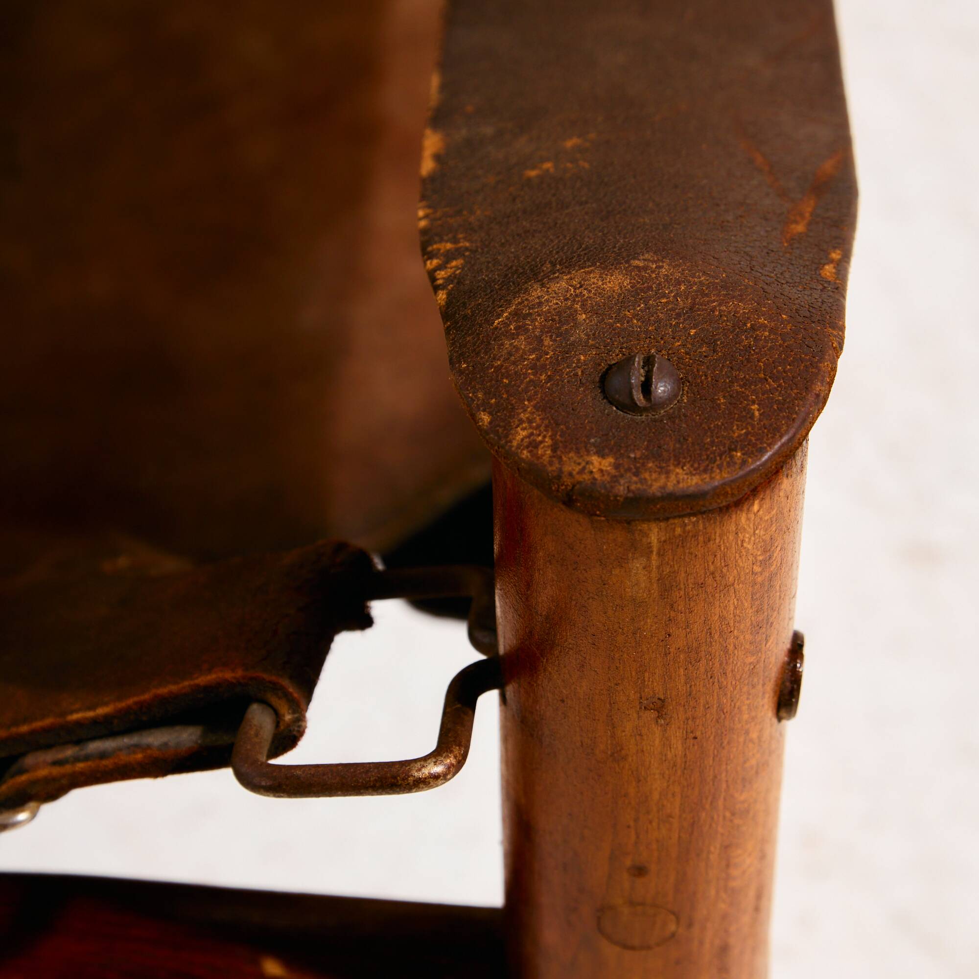 Hungarian calf leather lounge chair