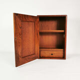 Minimalist teak wall cabinet, Denmark, 1960s