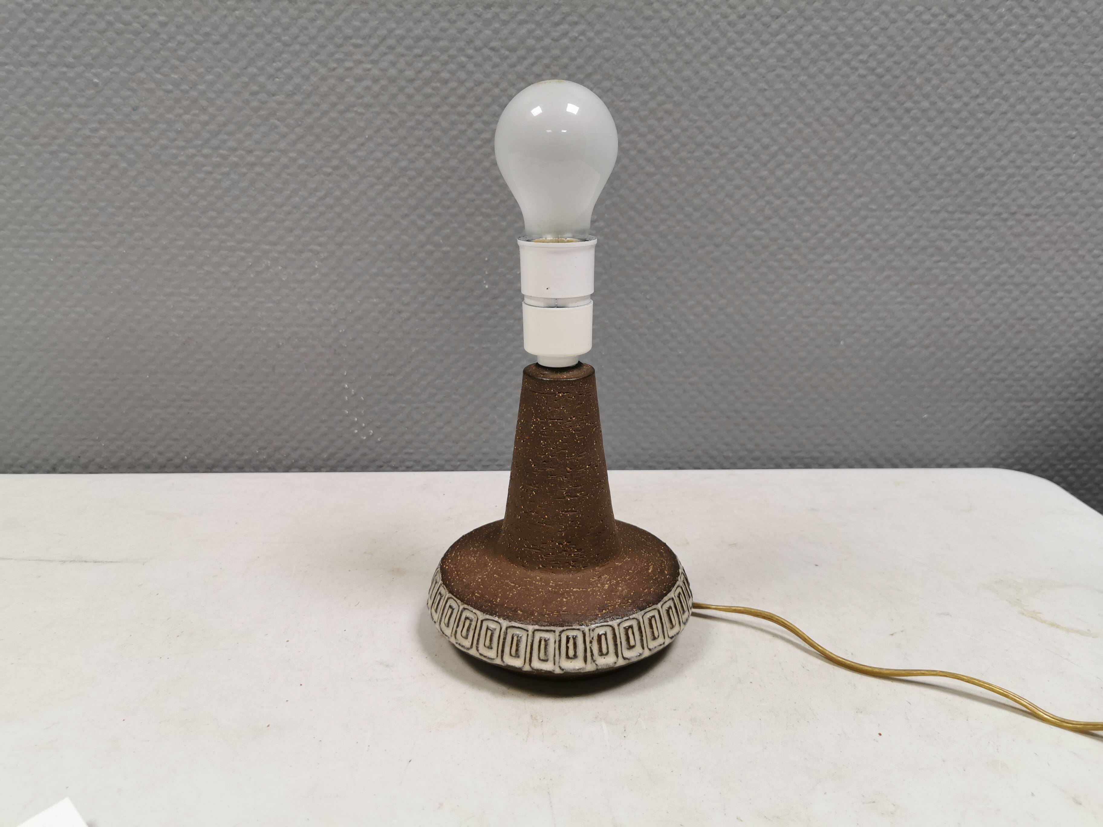 Ceramic Table Lamp, Helge Bjufstrøm Design, Michael Andersen Denmark, 1960s
