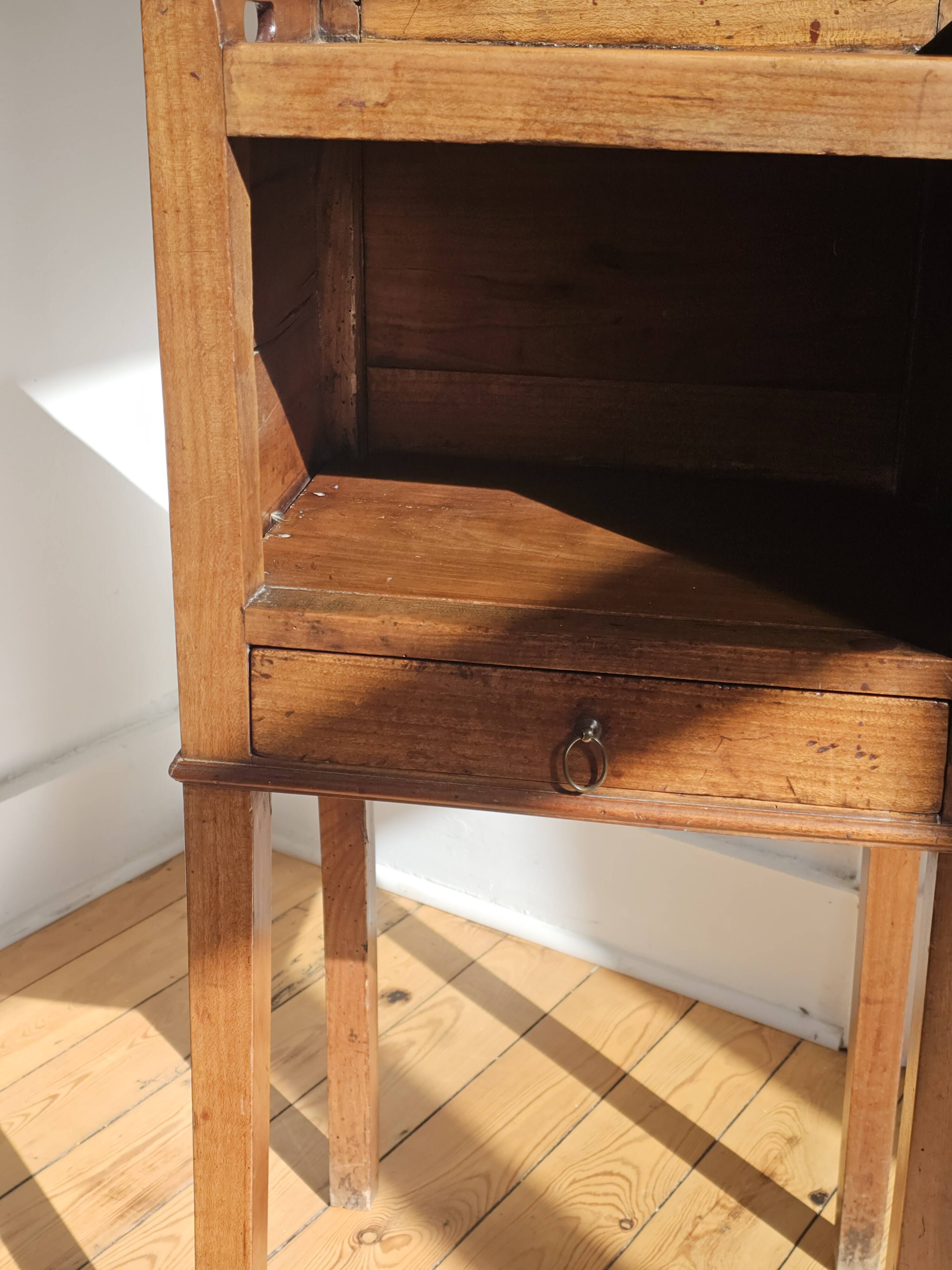 Solid wood side table - Louis XVI style