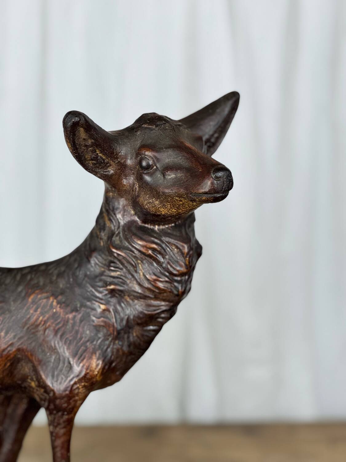 Terracotta sculpture of a young stag, Salvetti, 20th century