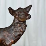 Terracotta sculpture of a young stag, Salvetti, 20th century