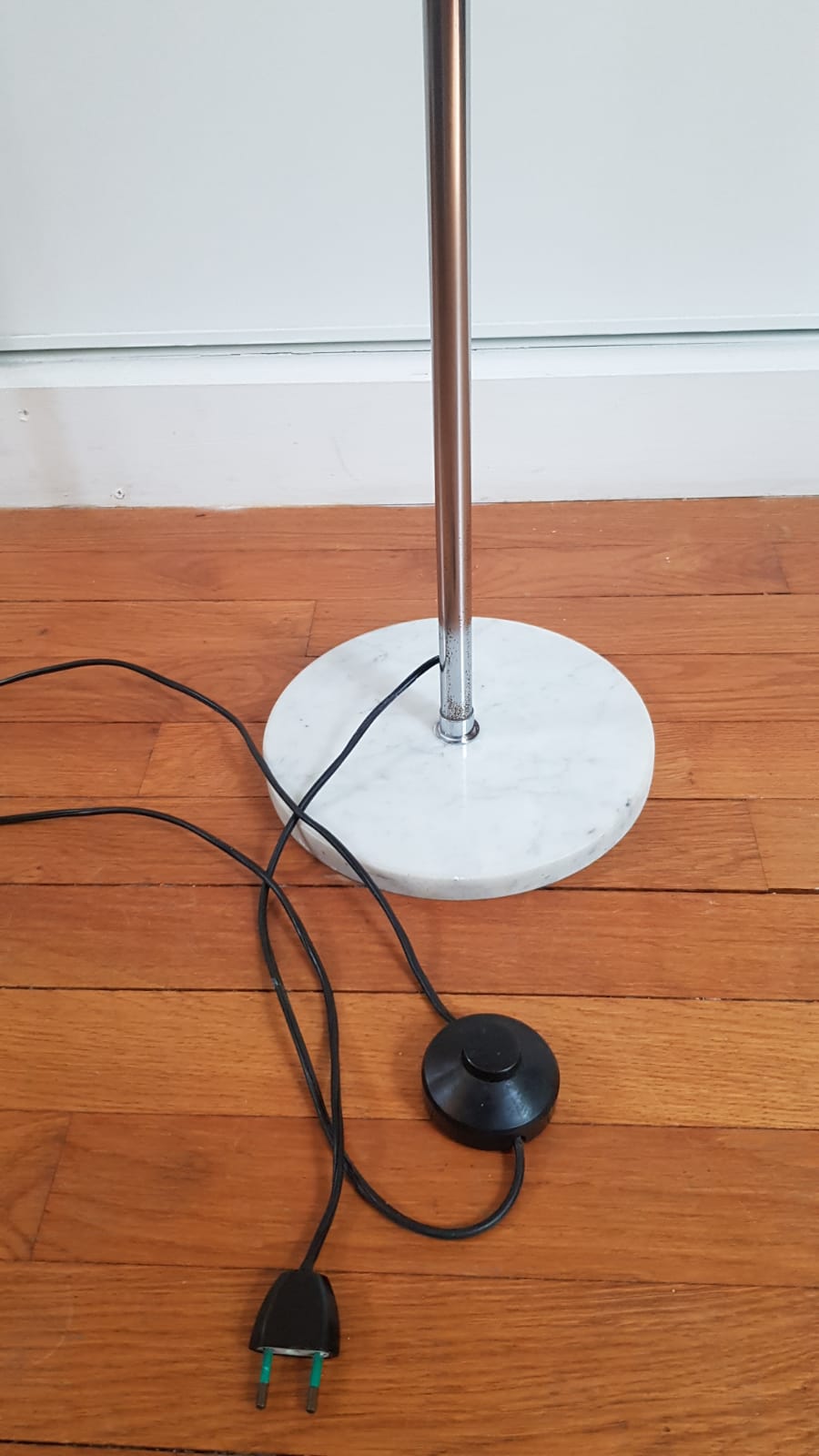 Vintage chrome lamp 2 orange spots 1970