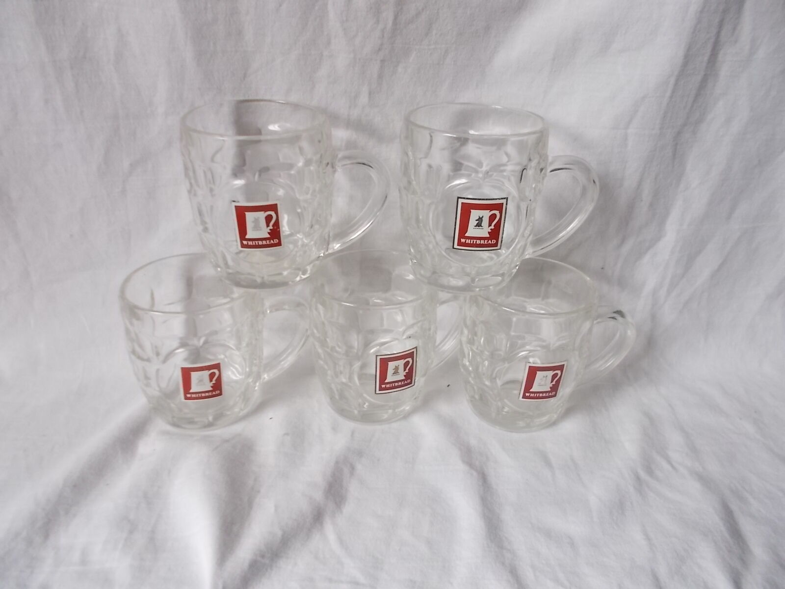 Vintage glass beer mugs