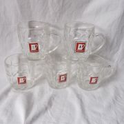 Chopes à bière en verre  vintage