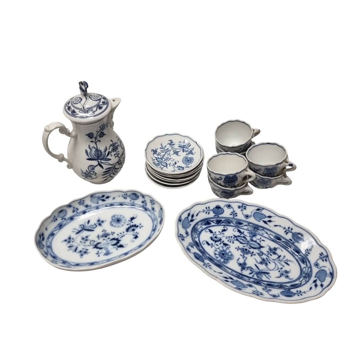 Various Porcelain Carl Teichert Meissen Tableware, from around 1900