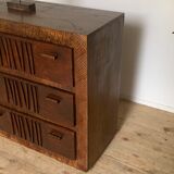 Vintage wooden bohemian dresser