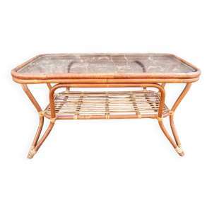 Table basse rotin rectangulaire,