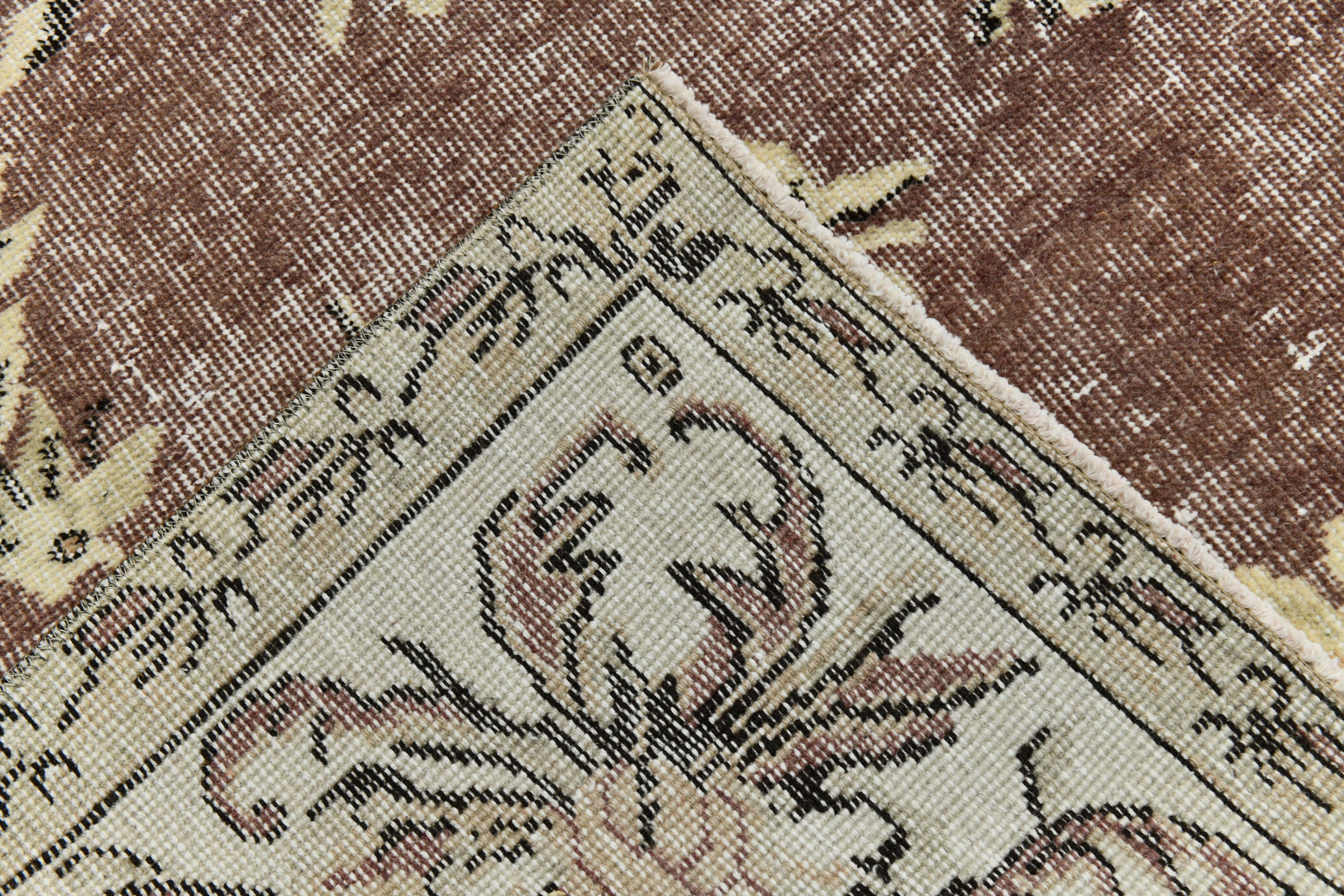 6x10 brown & beige classic antique rug, 192x299cm