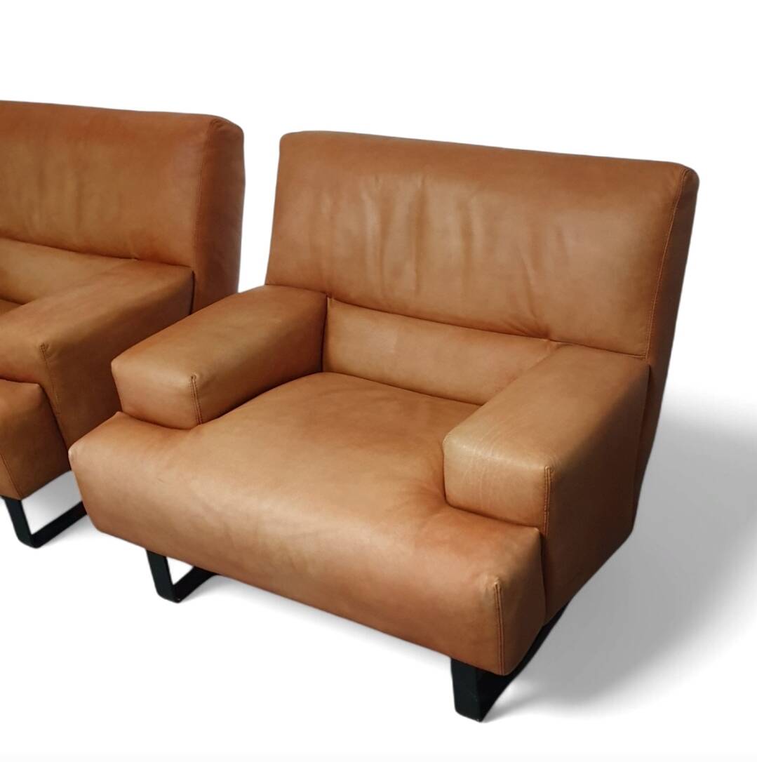 2 x Machalke lounge chair / thick leather