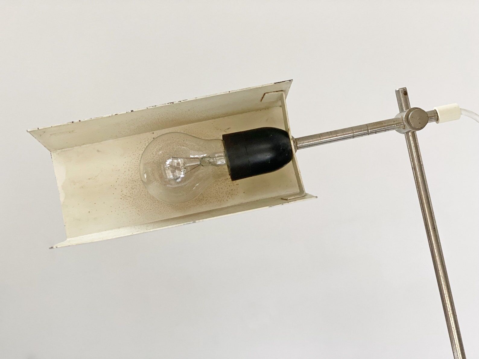 Mid century desk lamp with a rectangular shade
