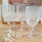 Stemmed glass chiseled glasses