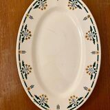 Plat ovale Terre de fer modèle Mimosa