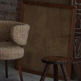 A pair of Wabi Sabi stools carved from pine, mid-century modern Swedish style, 1960s.