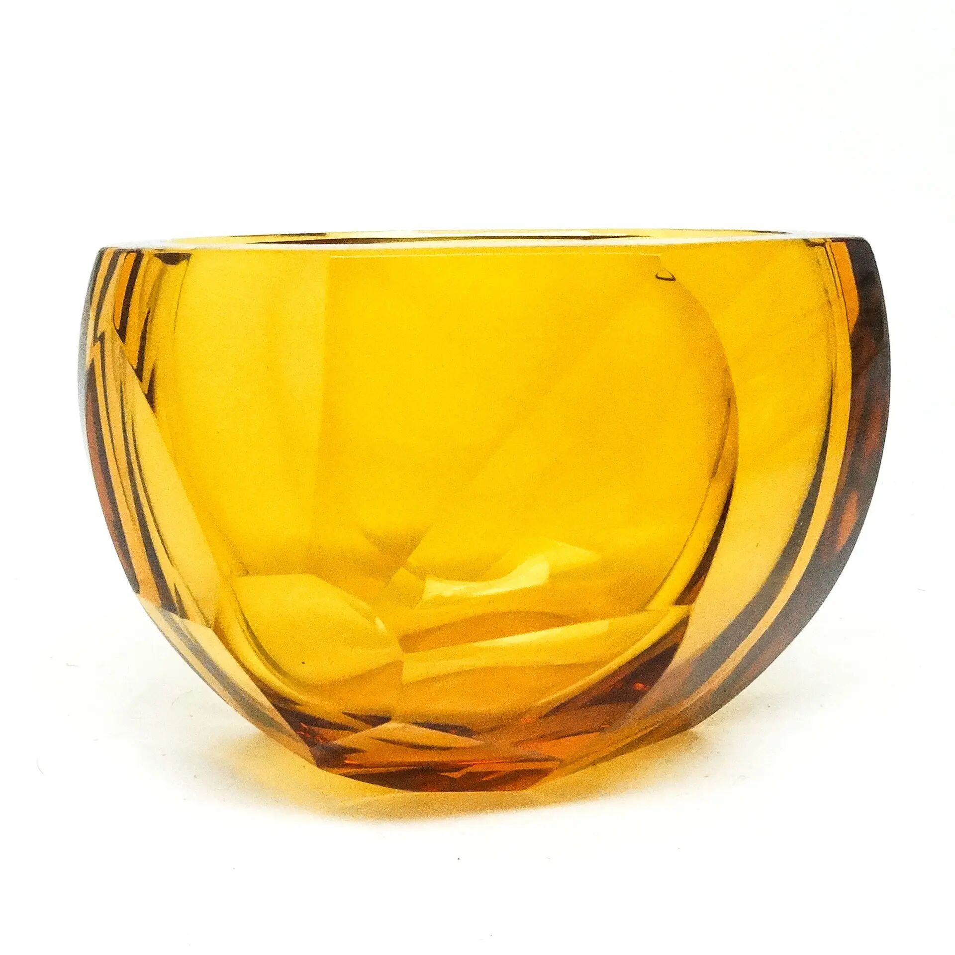 Jardinière Art Déco, cristal, Moser, Tchécoslovaquie, années 1930