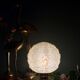 Vintage Art Deco globe lamp in yellow Clichy glass