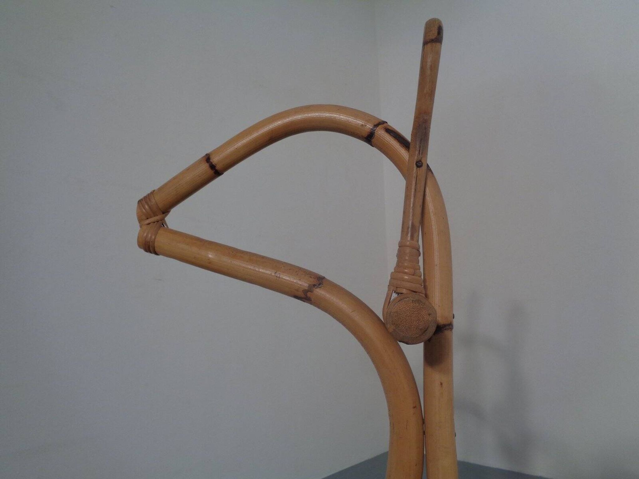 Large Bamboo Rocking Horse by Dirk van Sliedregt for Rohé Noordwolde, 1950s
