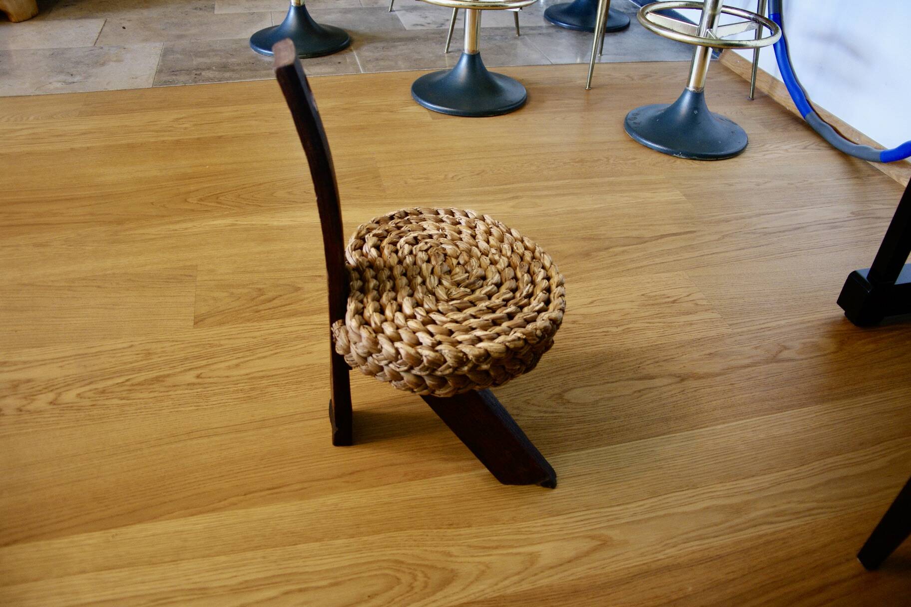 Chaise scultural brutaliste vintage 1950