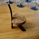 Chaise scultural brutaliste vintage 1950