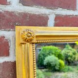 Miroir Rectangulaire En Bois Et Stuc Doré De Style Louis XVI