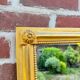 Louis XVI Style Rectangular Mirror In Wood And Golden Stucco