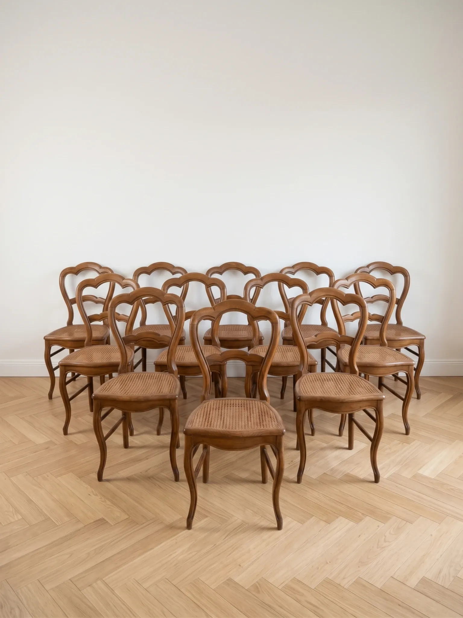 Set of 11 Louis Philippe wooden chairs