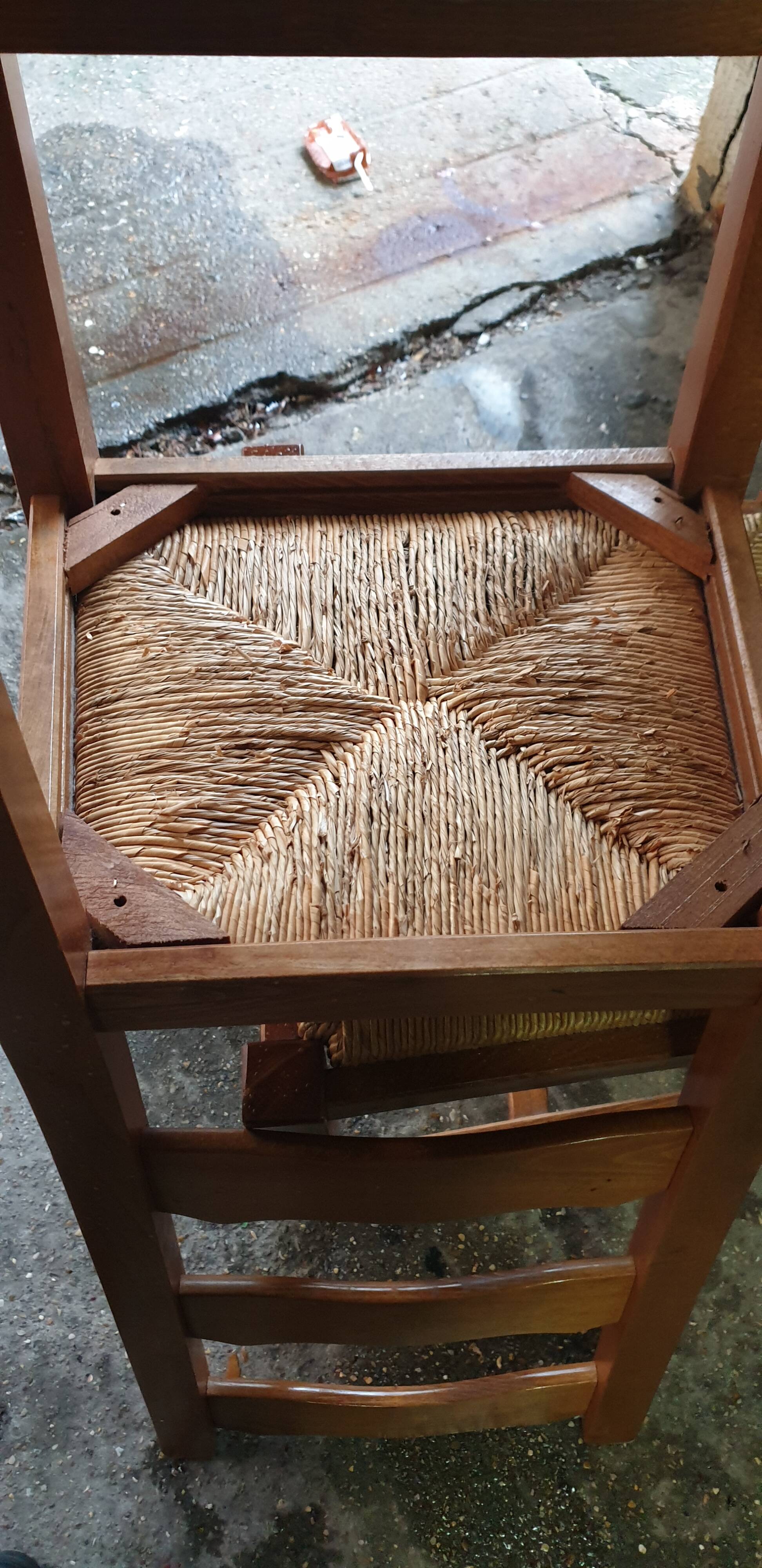 3 solid oak Paillé chairs