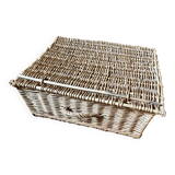 old wicker trunk