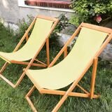 Set of two yellow Chilean chairs