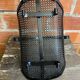 Vintage Black Perforated Sheet Metal Log Holder for Old Fireplace #D6