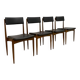 Set of four rare mid-century dining chairs, Denmark, 1970s