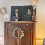 Duo portraits of a young couple painting on oil