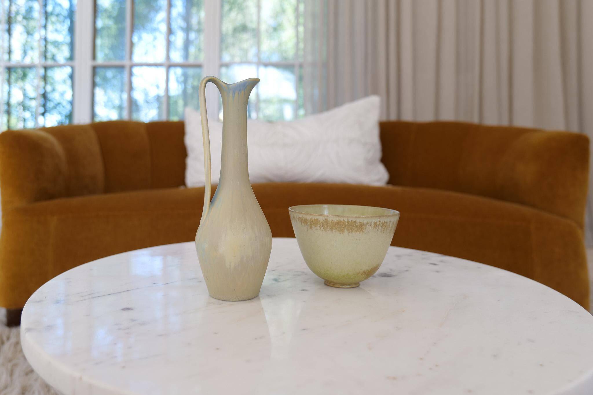 Collection of 2 ceramic vessels by Gunnar Nylund Rörstrand Sweden, 1950s