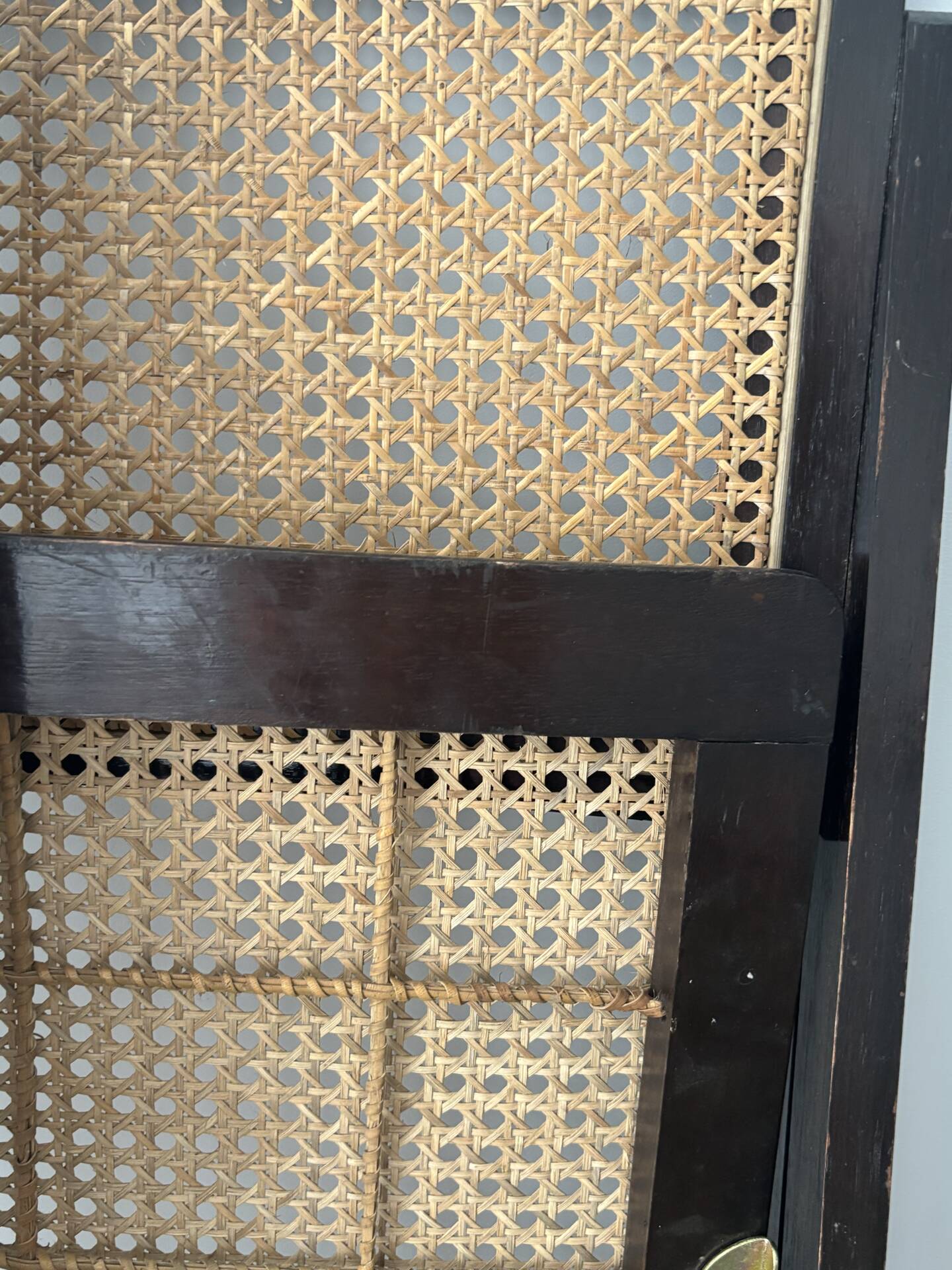 3 mid century modern rattan foldable chairs