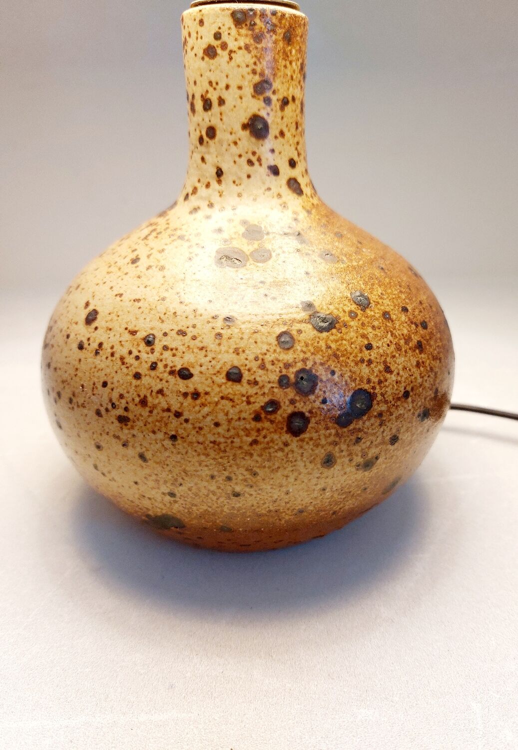 Small vintage pyrite sandstone lamp