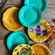 Set of 8 mismatched antique majolica plates