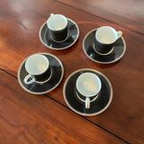 Christofle coffee set in porcelain and platinum