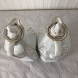 2 old bottles of oil and vinegar made in slovakia