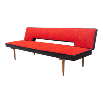 Reupholstered folding daybed by Miroslav Navrátil, 1960´s, Czechoslovakia