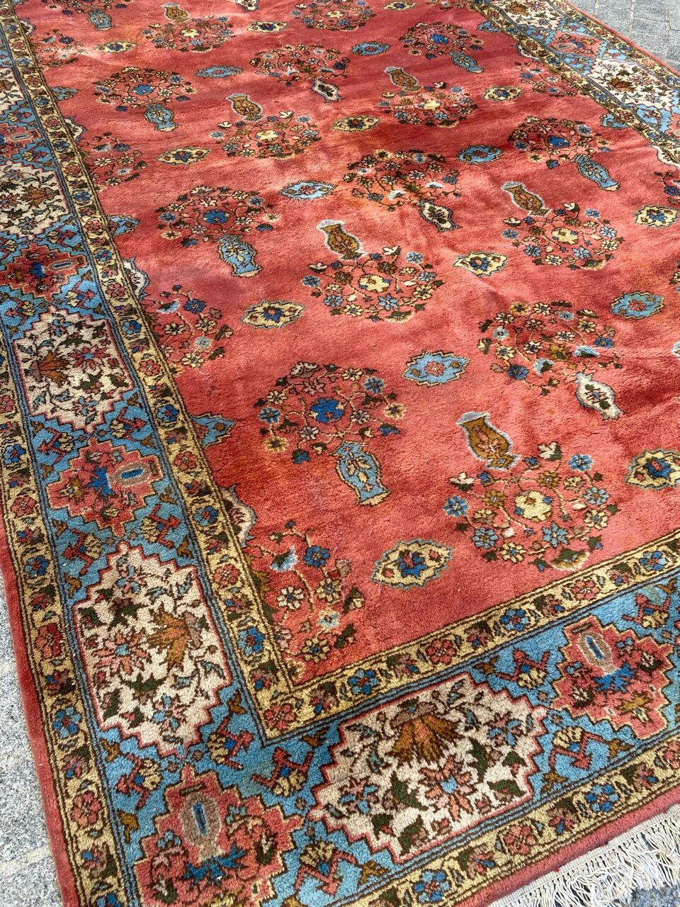 Large handmade vintage carpet Transylvania 198x298 cm