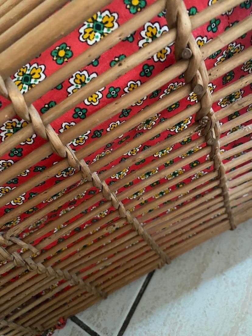 Large vintage wicker basket.