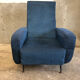 Vintage Italian Blue Armchair circa 1950