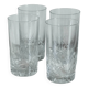Set of 4 cut crystal orangeade glasses