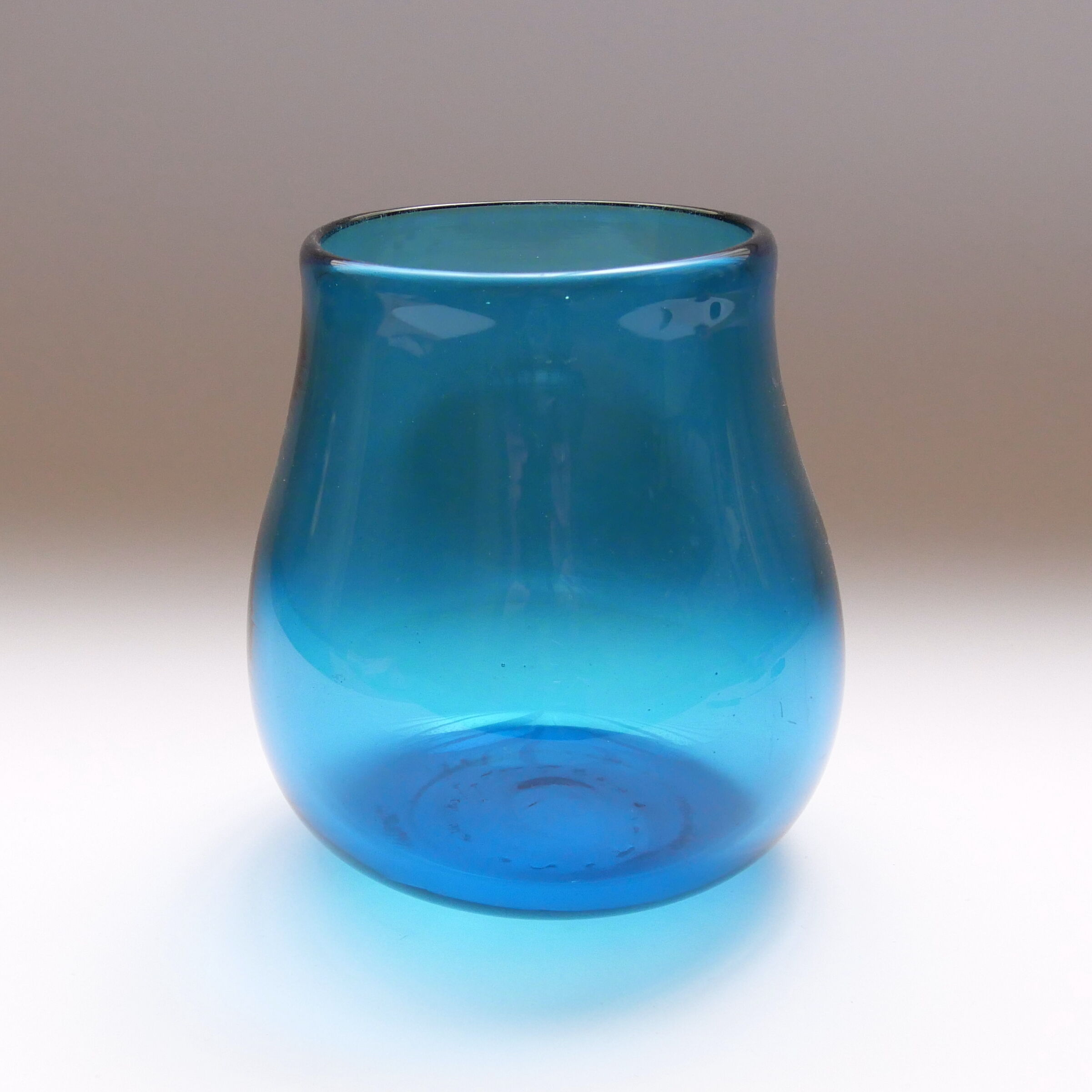 Vase en verre soufflé de Claude Morin, Dieulefit 1970/1980