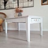Low wooden farm table